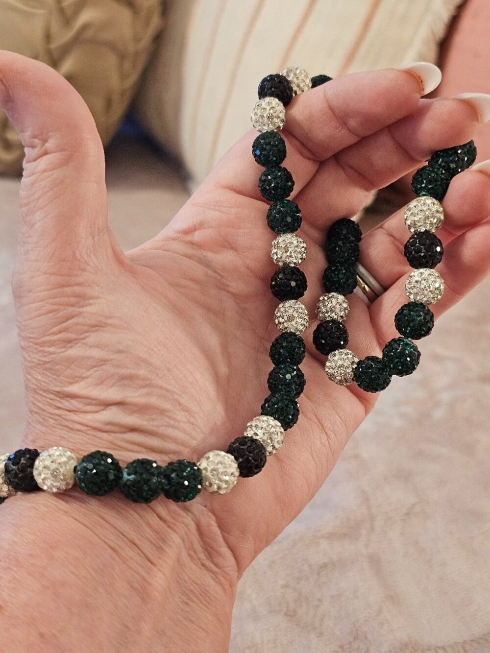 Versatile Green Beaded Convertible Strand – Long Necklace & Multi-Wrap Bracelet